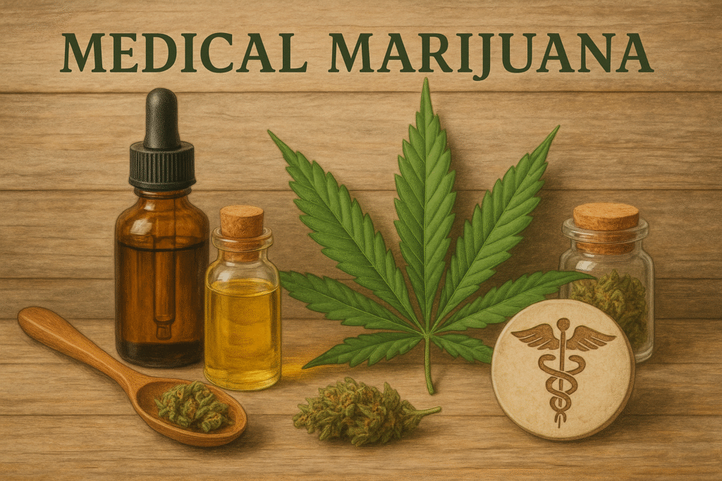 Medical cannabis macro image